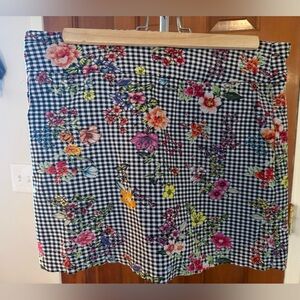 Zac & Rachel Sz 8 Black and White Floral Mini Skort